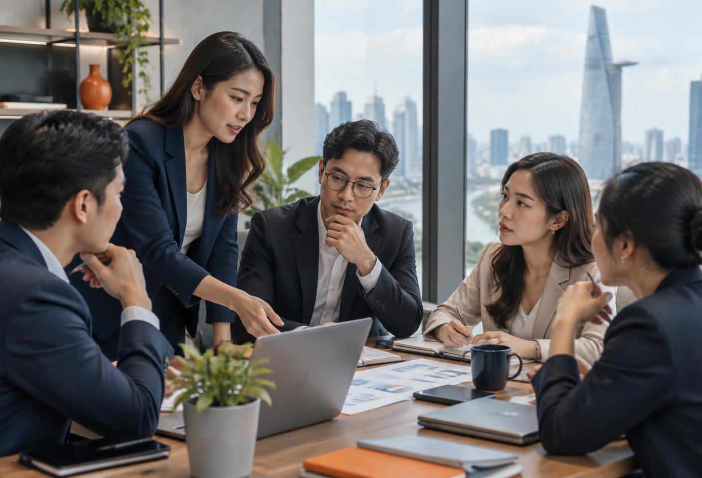 BEST HR team discussing business strategy